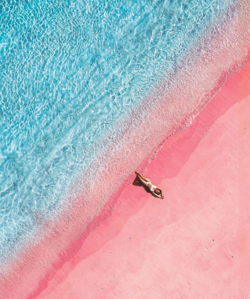 pink beach on Padar Island