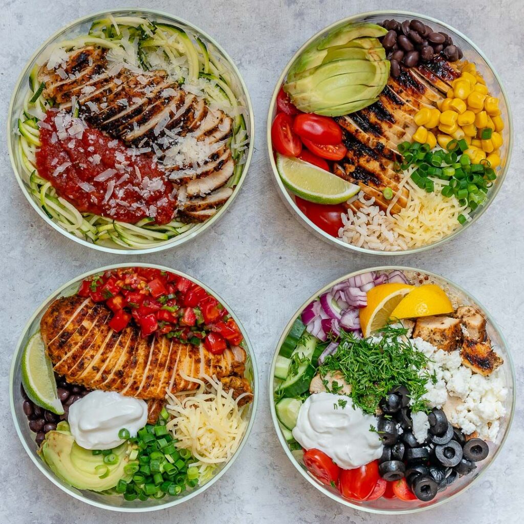 Grilled Chicken Meal Prep Bowls 4 Creative Ways for Clean Eating!