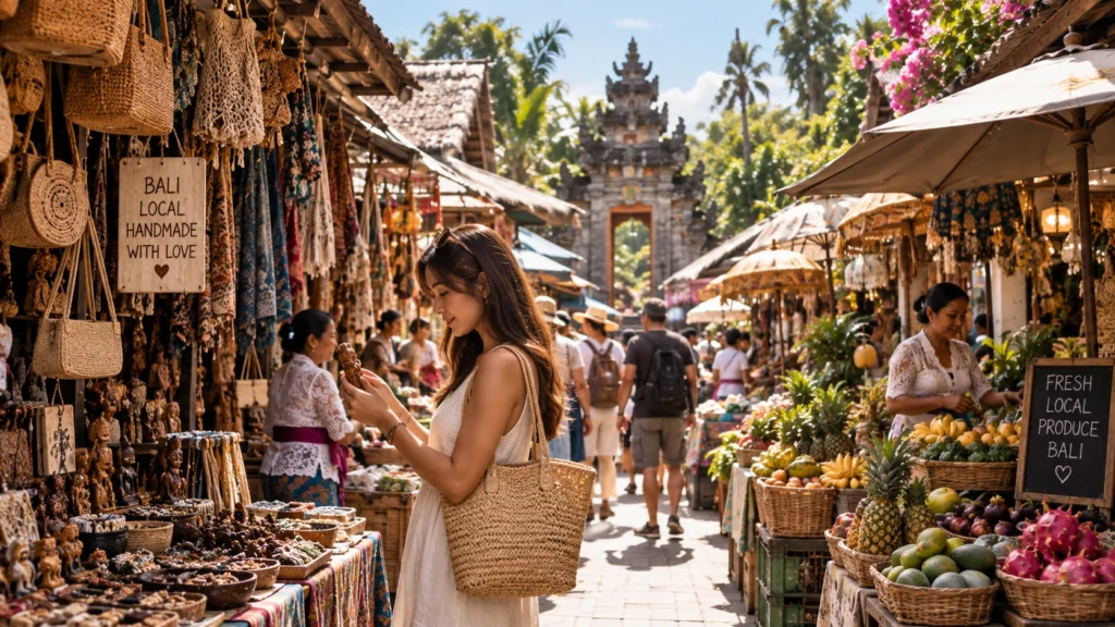 Traditional market reflecting shopping culture in Bali